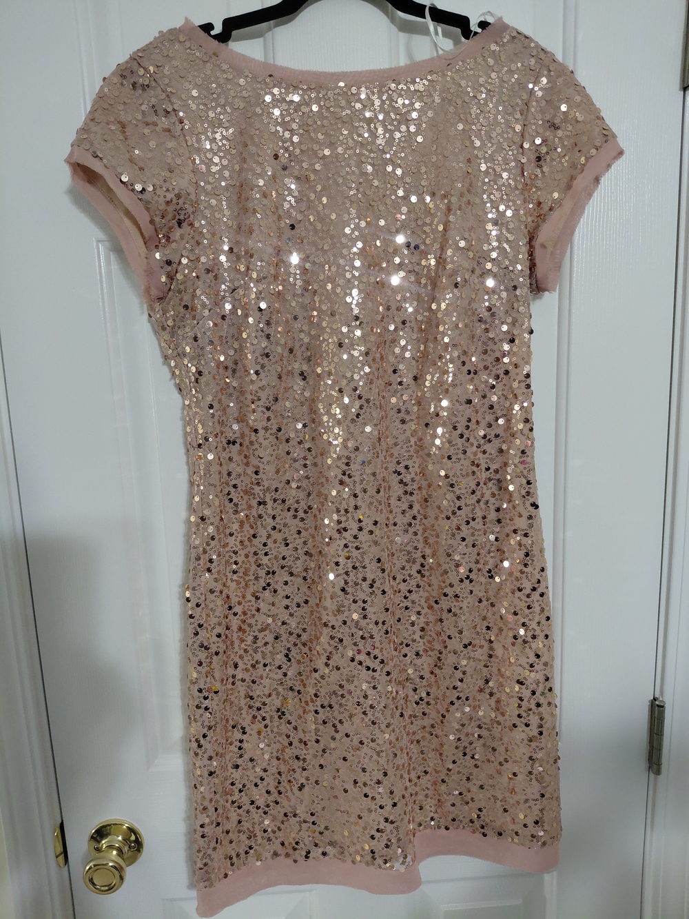 Vince Camuto Blush Sequin Shift Dress
